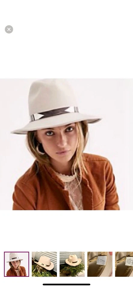 Sombrero de fieltro Nikki Beach Nomad de cuero pintado Foto 2 de 3