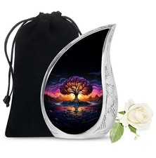 Tree of Life Large Burial Urn for Human Ashes Adult Women  Men, 10 Inch 