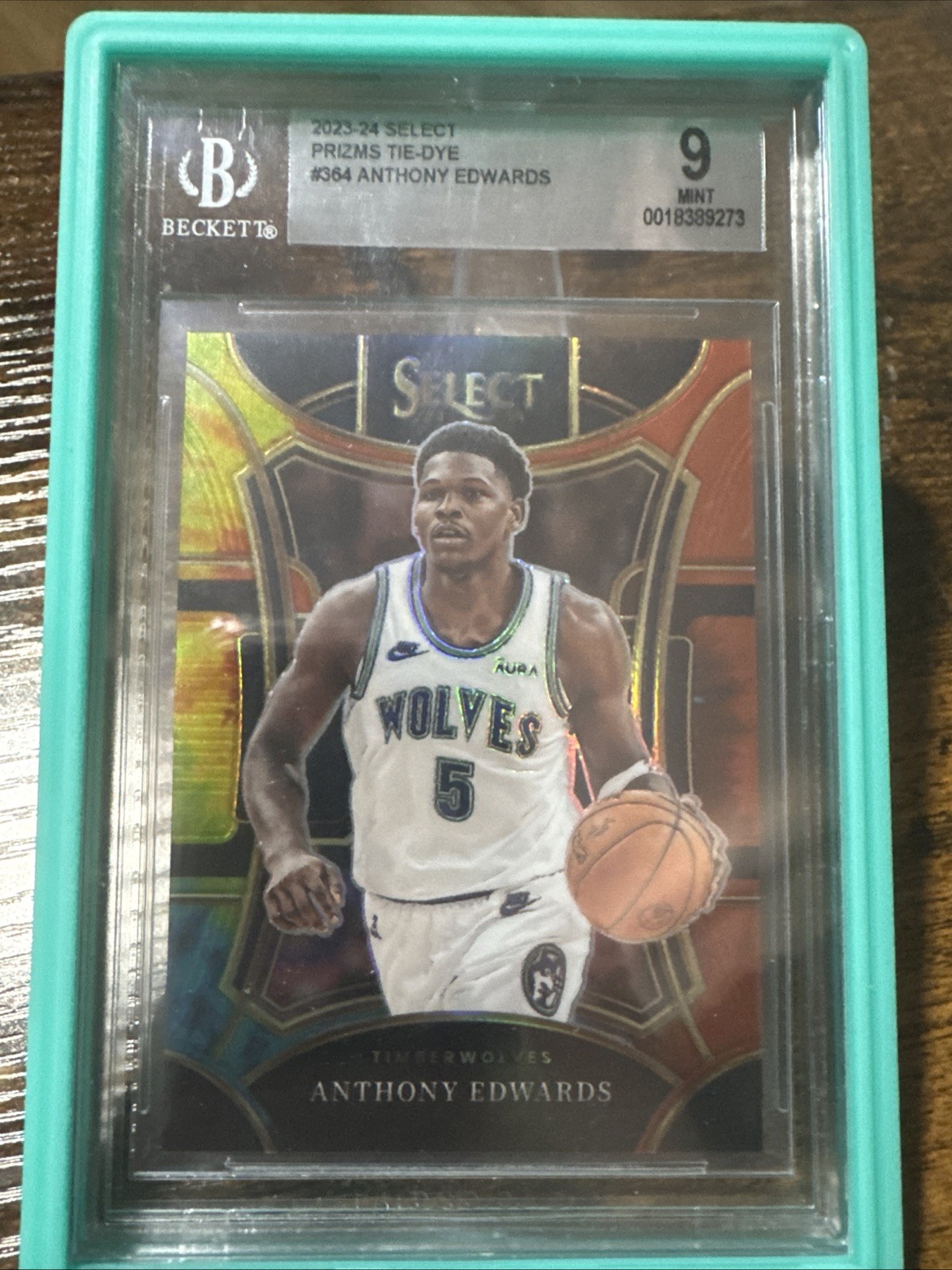 2023-24 Panini Select - Mezzanine Level Anthony Edwards #364 Tie-Dye Prizm /25