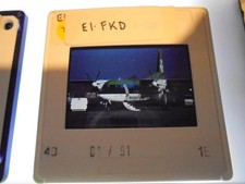 35mm photographic slide of Aer Lingus Fokker 50 - reg EI-FKD