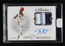 2018 Panini Flawless Signature Prime Materials 10/25 Jaren Jackson Jr Auto 1p8