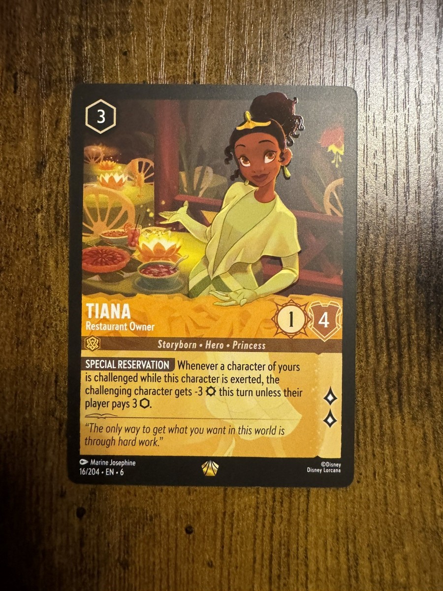 Disney Lorcana Tiana - Restaurant Owner 16/204 Azurite Sea