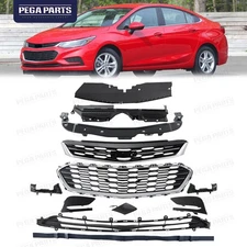 For 2016-2018 Chevy Cruze Lower Chrome Grille Mesh/baffle/Bumper Bracket 11PCS