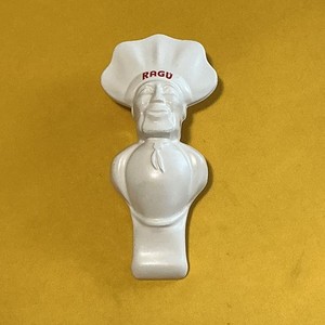 VINTAGE CHEF RAGU COLLECTIBLE BOTTLE OPENER White Red Letters USA