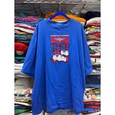 Vintage 1994 Indianapolis 500 T-Shirt Logo Athletic Blue Plaid Indy 500 XL 25x32