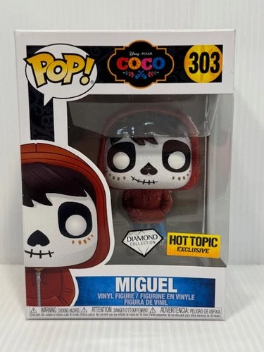 Miguel Coco Pixar Diamond Glitter Funko Pop! #303 Vinyl Hot Topic Exclusive