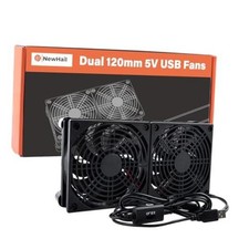 Quiet USB Fan Dual-Ball Bearings, USB Fan 5V, with L/M/H 3-Degree Dual 120mm