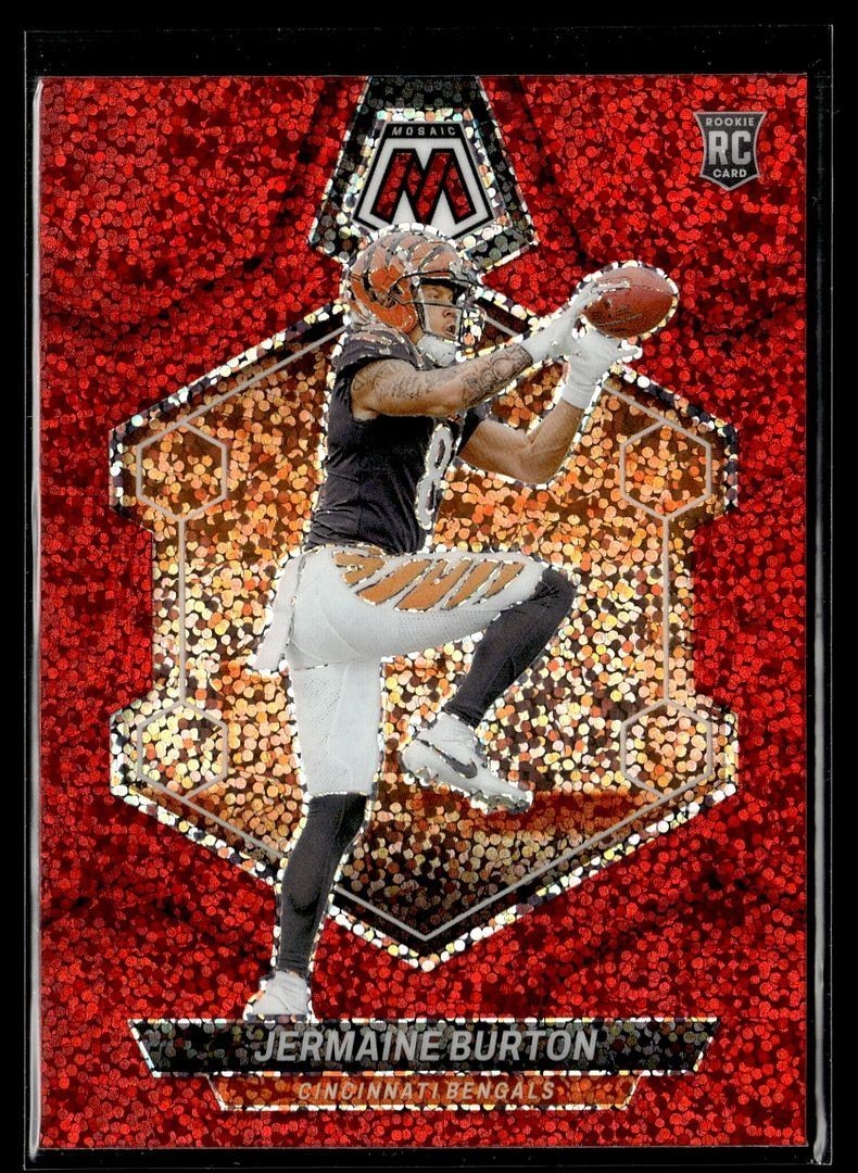 2024 MOSAIC RED SPARKLE ROOKIE 366 Jermaine Burton Cincinnati Bengals