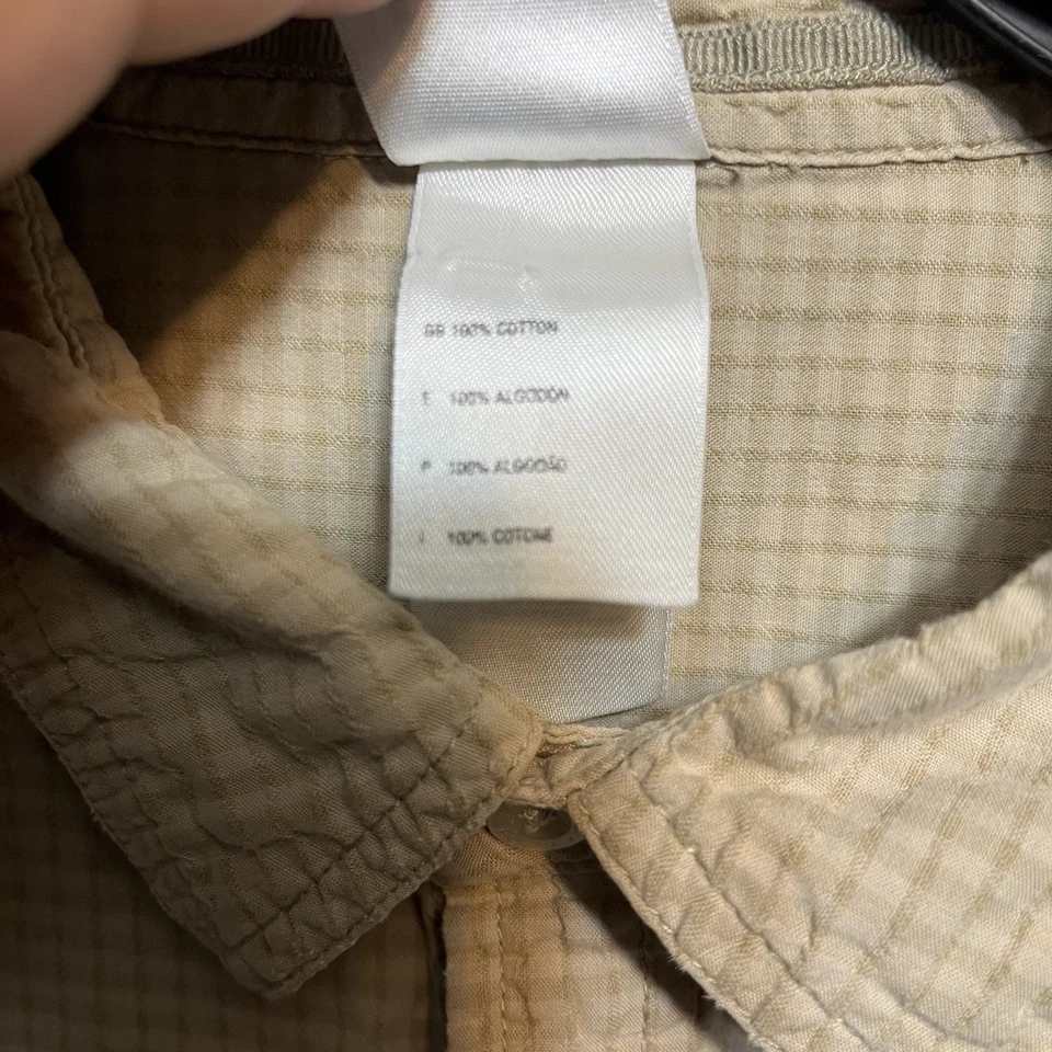 Camisa abotonada The North Face para hombre talla XL beige manga corta Foto 3 de 4