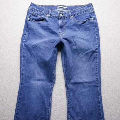 Levis Classic Bootcut Jeans Womens 12 Blue Denim Med Wash Stretch Mid Rise Pants