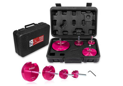 Kit escariador PVC 4 piezas 1.5 4'', eje 3/8'', compatible taladro 1/2''. Nuevo