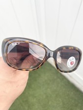 NWT Authentic Ray Ban Jackie Ohh Polarized RB4101 4101 Havana Brown Lens 58/17