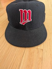 Vintage New Era Minnesota Twins Diamond Collection Fitted Hat 7 1/4 Navy MLB USA