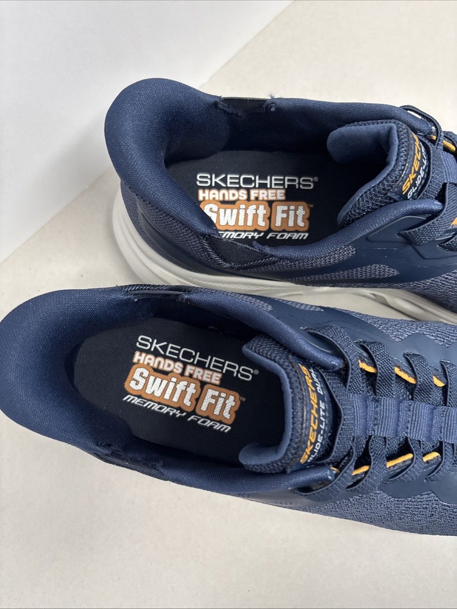 Skechers Swift Fit Hands Free Sneakers Men’s 9 Navy Memory Foam Shoes New Skechers Men main image 3
