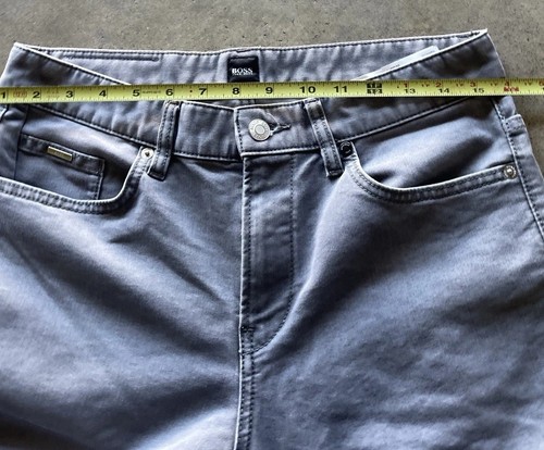 Hugo Boss Silver Gray Trousers Chinos Mens Casual W30 L32 Straight Pants - Picture 4 of 17