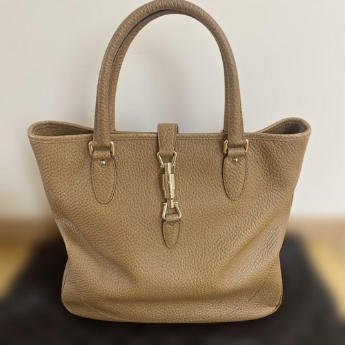 Gucci Jackie Leather Tote Brown Handbag Used