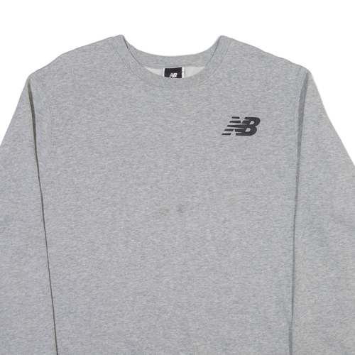 NEW BALANCE Mens Sweatshirt Grey Crew Neck 2XL - Picture 2 of 6