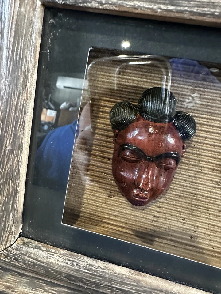 Tribal Masks Wall Art Shadow Box 15 “ X 8.5 “ 3D Dennis East 2001 - Image 2 of 4