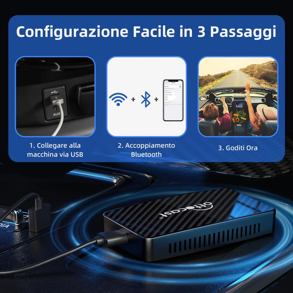 Adattatore Ottocast Play2Video PRO Wireless: Netflix e YouTube in Auto - 4