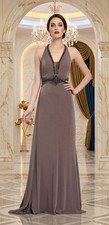 Sue Wong Beaded Dress And Most Lexirious Fabrics Size 10, Color Taupe