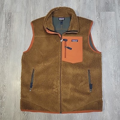XL Patagonia Men's Classic Retro-X® Fleece Vest Brown Orange Rust