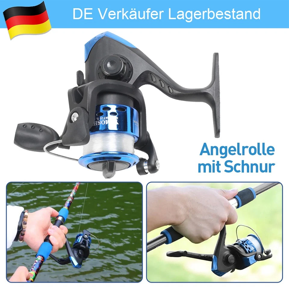 Angelrolle Mini Spinnrolle Angel Rolle klein 1BB Kugellager mit 8lbs Angelschnur - Bild 3 von 4