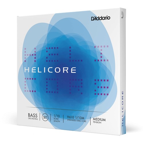 D'Addario Helicore Orchestral Set H610 1/10m Medium Tension Double Bass Strings - Picture 1 of 3