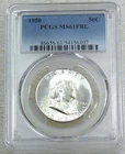 1950 P Franklin Half Dollar PCGS MS61FBL Frosty White PQ New Holder #F293A