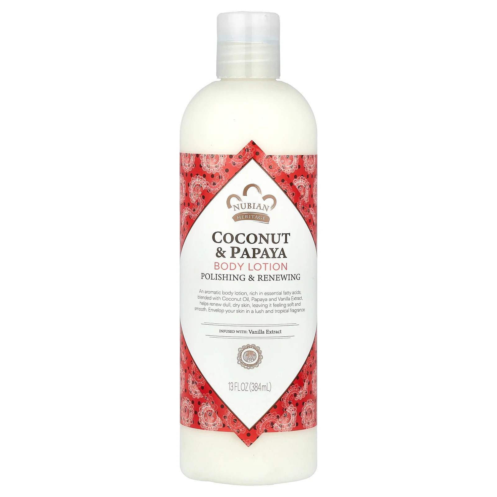 Nubian Heritage Body Lotion Coconut Papaya 13 fl oz 384 ml Cruelty-Free Not 3190₽