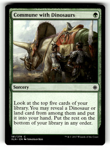 Commune with Dinosaurs 181 Common Ixalan Magic: The Gathering