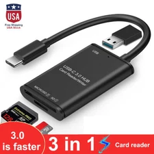USB C to SD Card Reader Writer OTG Adapter USB 3.0 Micro SD Memory Card Reader