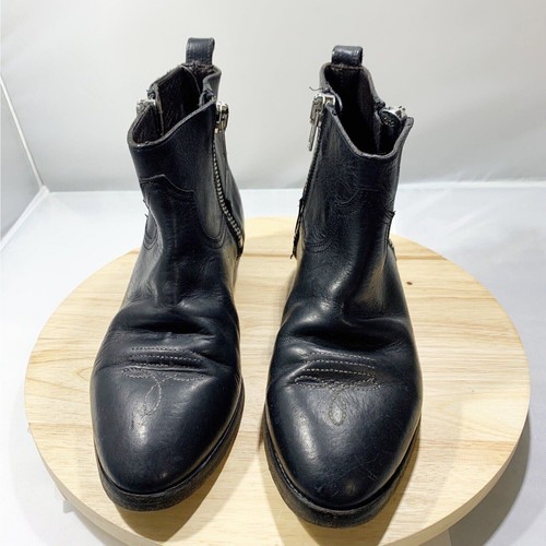 Golden Goose Viand ankle black boots leather Sz 37 1/2 US 6.5 cowboy MRSP $940 - Picture 7 of 11