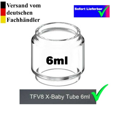 TFV8 Ersatzglas 6ml  X-Baby Bulb Stick X8 Ersatztank Tube Glastank 