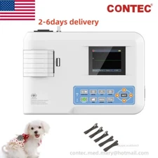 ECG100GVET 1 Channel EKG Electrocardiograph Veterinary Machine, Printer USA ship