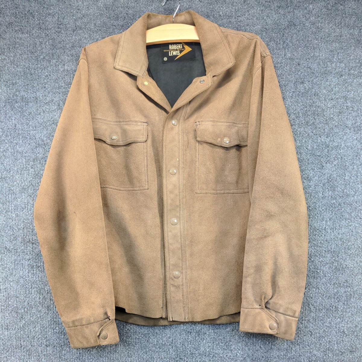 Robert Lewis Men's Weather Wear Leather Jacket Tan 40