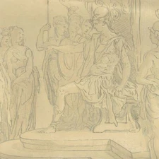 Perin del Vaga Timocleae & Alexandre Crozat Engraving Nicolas Le Sueur 18th century