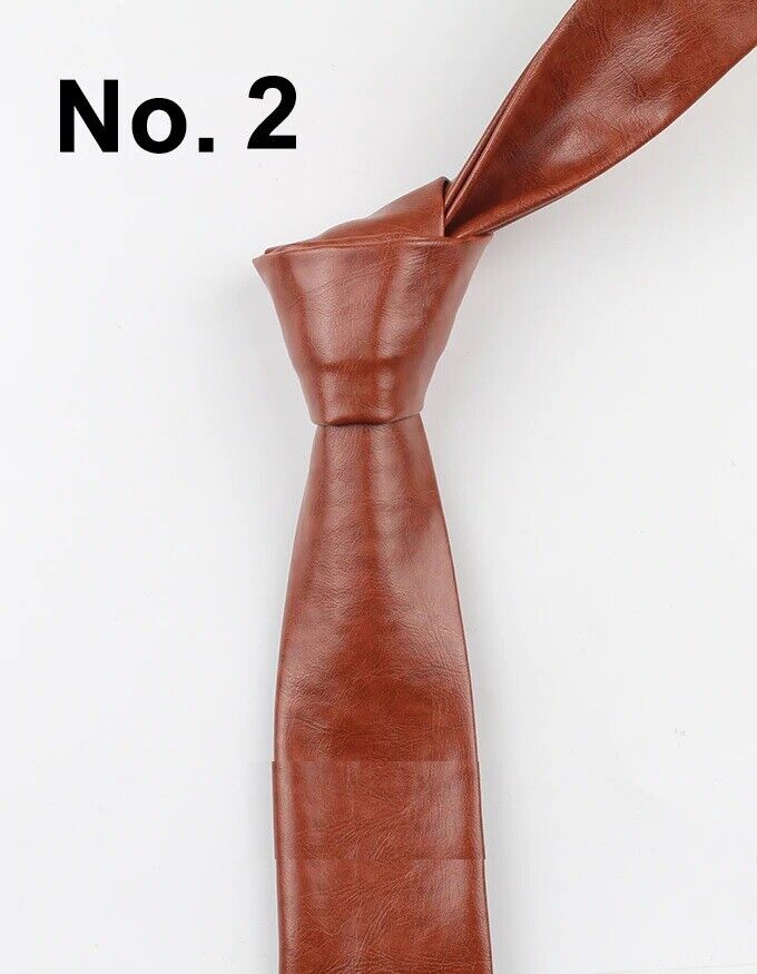 Men's Fashion Leather Patchwork Ties 144x5.5cm Wedding Party Men's Fashion Leather Patchwork Ties 144x5.5cm Wedding Party