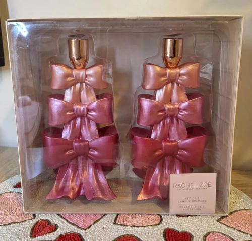 NEW Ltd Edition TK Maxx HOMESENSE Coquette BOW CANDLESTICK HOLDERS ***VIRAL*** - Picture 6 of 9