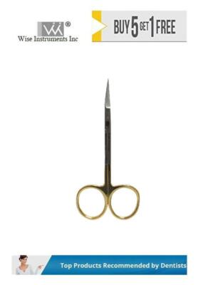 Dental Surgical Iris Scissors, Curved, 11.5cm Tungsten Carbide Wise Instruments