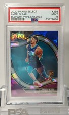 2020 Panini Select Blue/Purple Cracked Ice Lamelo Ball Rookie Psa 9 MINT