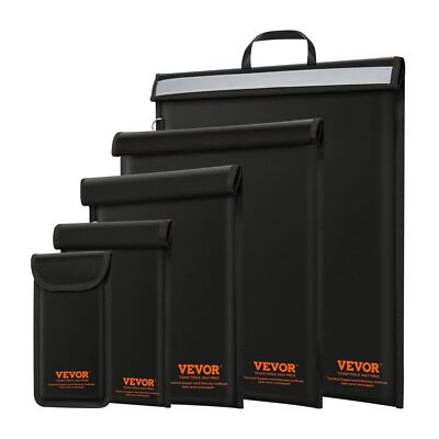 Faraday Bag 4pc Faraday Pouch Set Fireproof Signal Blocking Holder Faraday Pouch