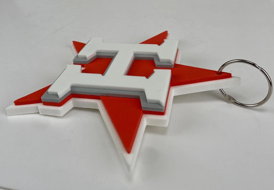 New MLB Houston Astros Hot Pink Jumbo Big Fan Chain Necklace Foam MI USA - Image 3 of 4