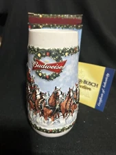 Anheuser Busch Budweiser Vintage Holiday Stein Vintage 2009- A Holiday Tradition