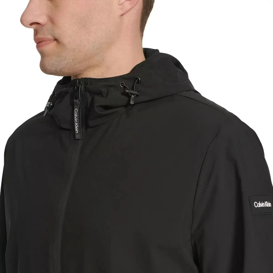 ¡NUEVO CON ETIQUETAS! Cortavientos Calvin Klein para hombre, negro-M,L,XL Foto 4 de 4