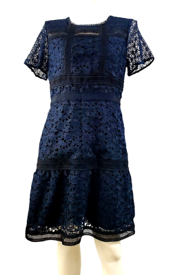 chinese dress ladies Ann Taylor LOFT Blue Tall Lace Shift Dress Size 6 Tall – Mall Closeouts main image 1