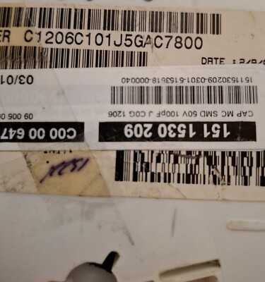 C1206C101J5GAC7800 || KEMET  || Ceramic CAP  100PF 50V  & New || 120 pcs