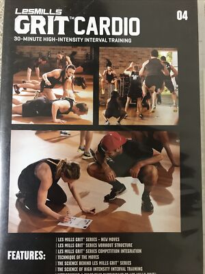 Les Mills GRIT Workouts CD, DVD notes No 04 Cardio UK