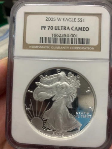 2005 W Silver Eagle Proof NGC PF70 Ultra Cameo