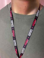 LANYARD - CHAMPS TRADE SHOW BLACK COLORED VINTAGE HIP HOP MEMORABILIA