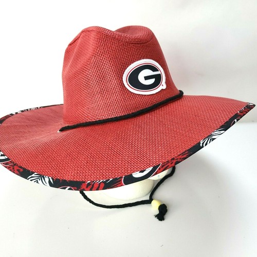 UGA Georgia Bulldog Official Red Straw 